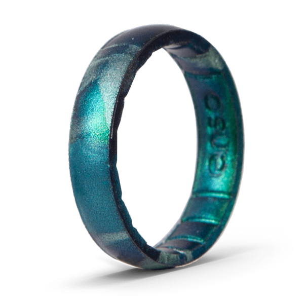 Handcrafted Thin Silicone Ring - Forest on Sale