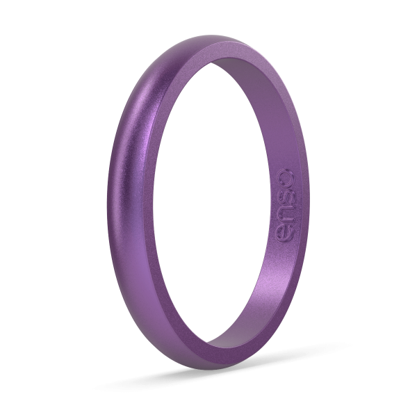 Birthstone Classic Halo Silicone Ring - Amethyst Discount