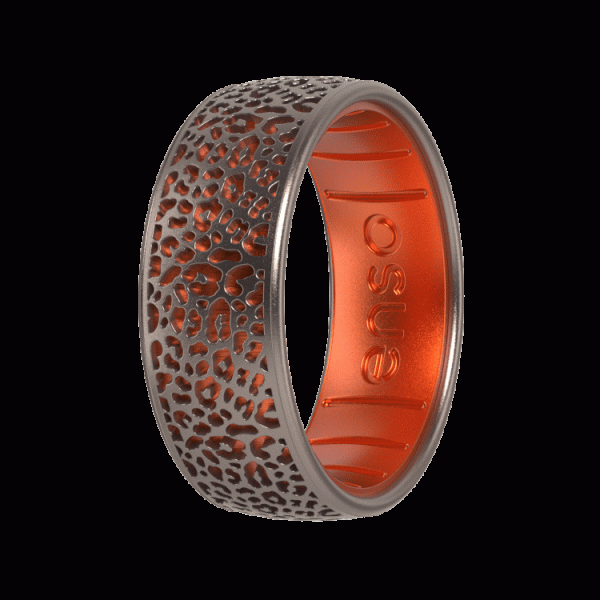 Etched Natural Forces Silicone Ring - Leopard Jewel Fashion - Image 4