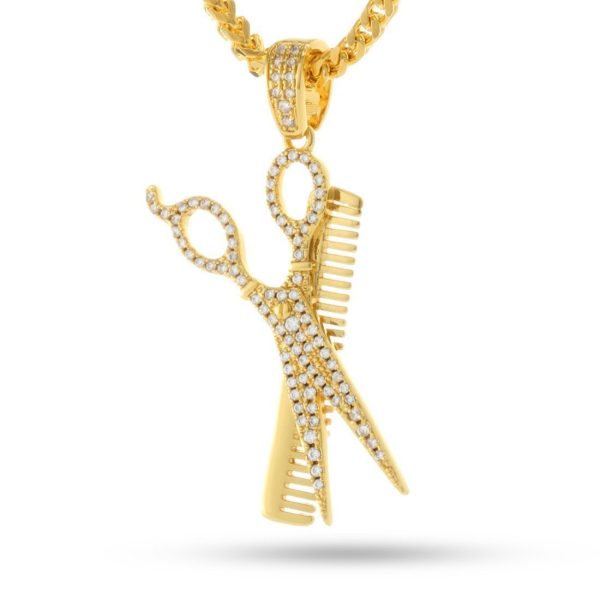 Comb and Scissors Necklace Discount