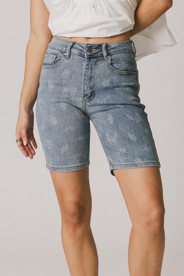 Alexsis Floral Denim Shorts Online Sale