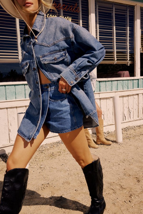 Rhia Denim Mini Skort Online - Image 2