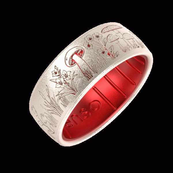 Etched Garden Party Silicone Ring - Spore Me Some Flowers Fashion - Image 2