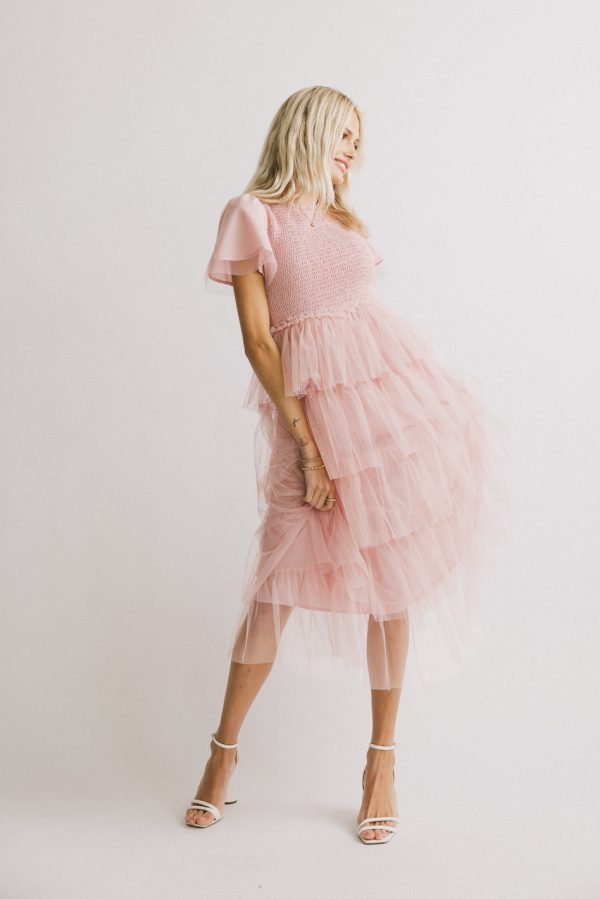 Marcella Ruffle Midi Dress Cheap - Image 2
