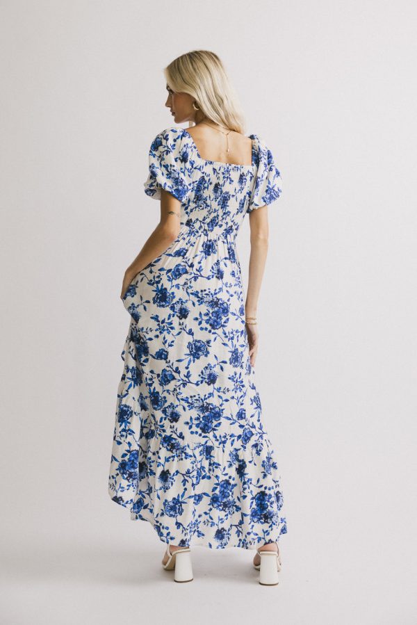 Mellanie Floral Maxi Dress in Blue Supply - Image 4