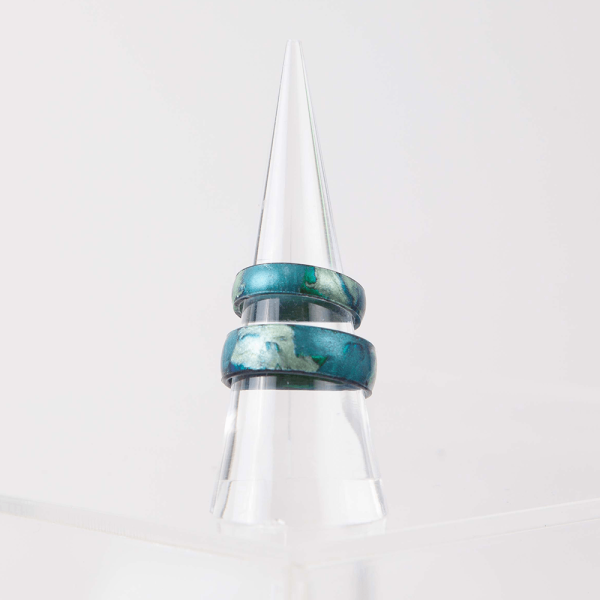Handcrafted Thin Silicone Ring - Forest on Sale - Image 3