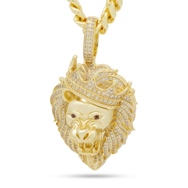 Iced Classic Roaring Lion Necklace Fashion