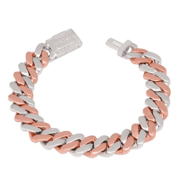 12mm Rose Gold Iced Diamond-Cut Miami Cuban Link Bracelet For Discount - Image 3
