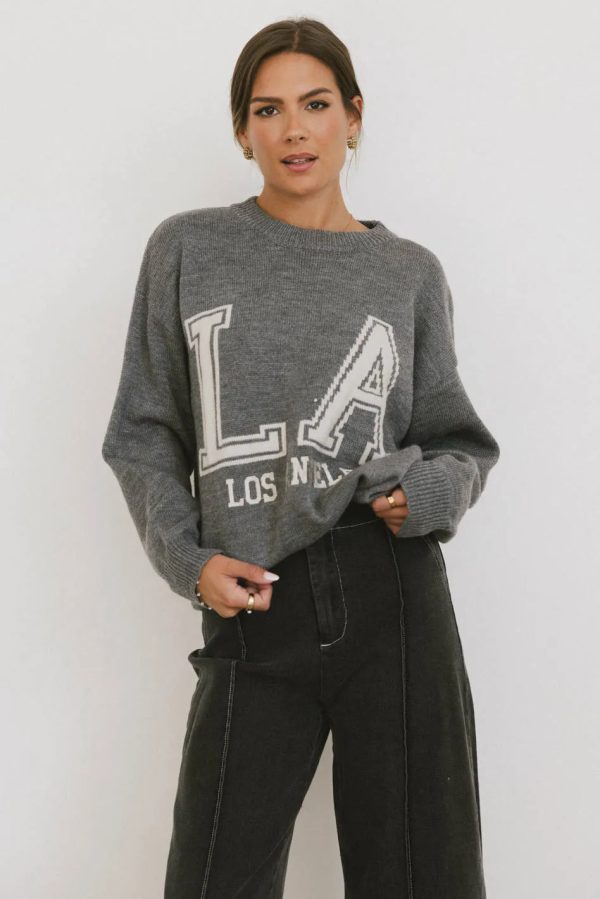 Urban Graphic Knit Sweater - Los Angeles Discount
