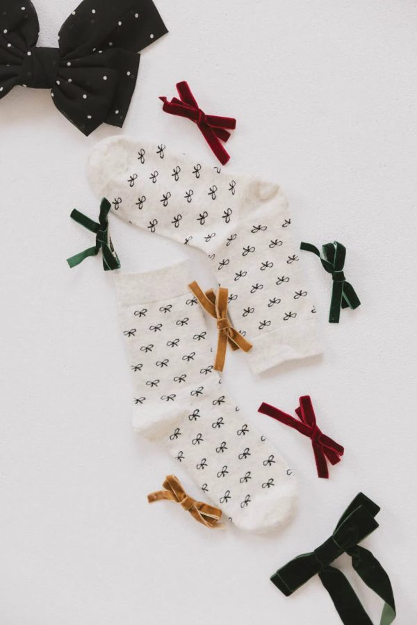 Mini Velvet Bow Clip in Green Online Sale