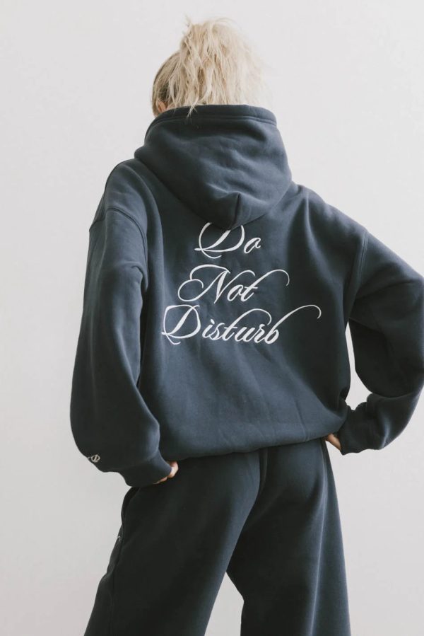 Do Not Disturb Sweatshirt in Navy For Sale - Image 2