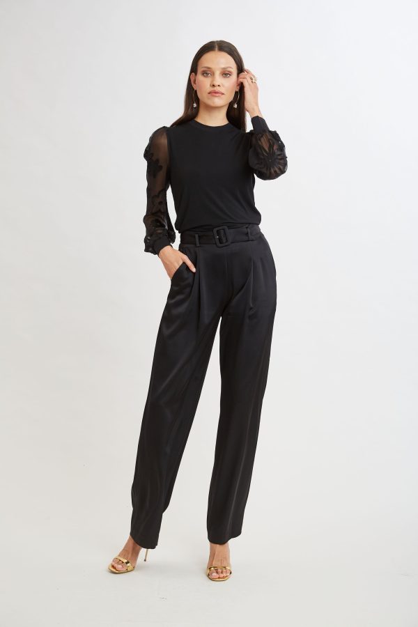 Floral Satin Burnout Combo Knit Online - Image 2