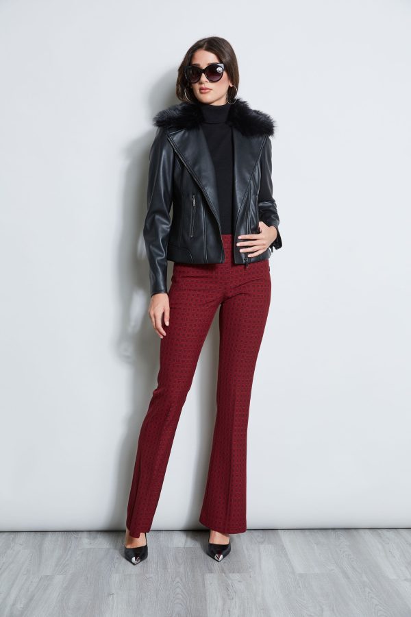 Faux Fur Collar Moto Jacket Online - Image 5