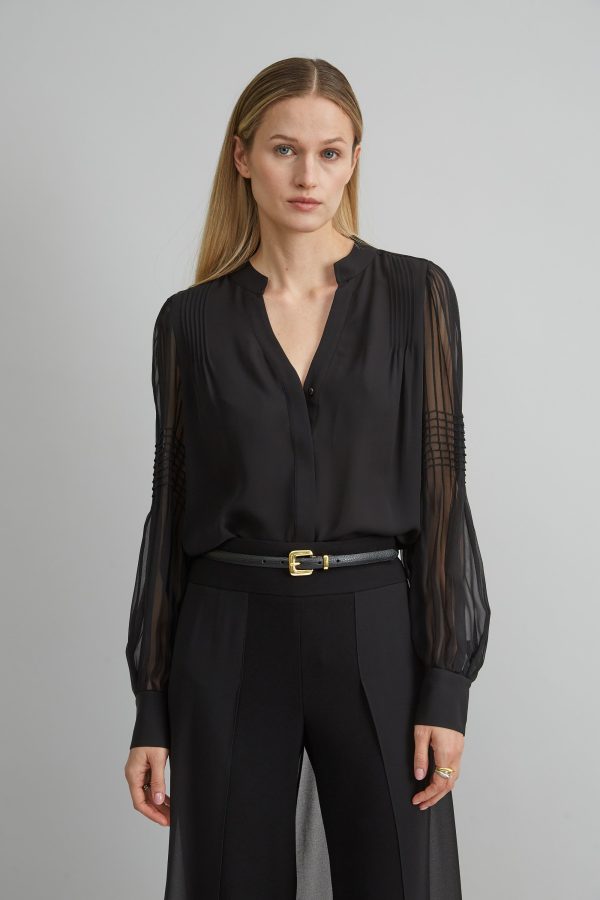 Chiffon Button Down Shirt Online Hot Sale - Image 3
