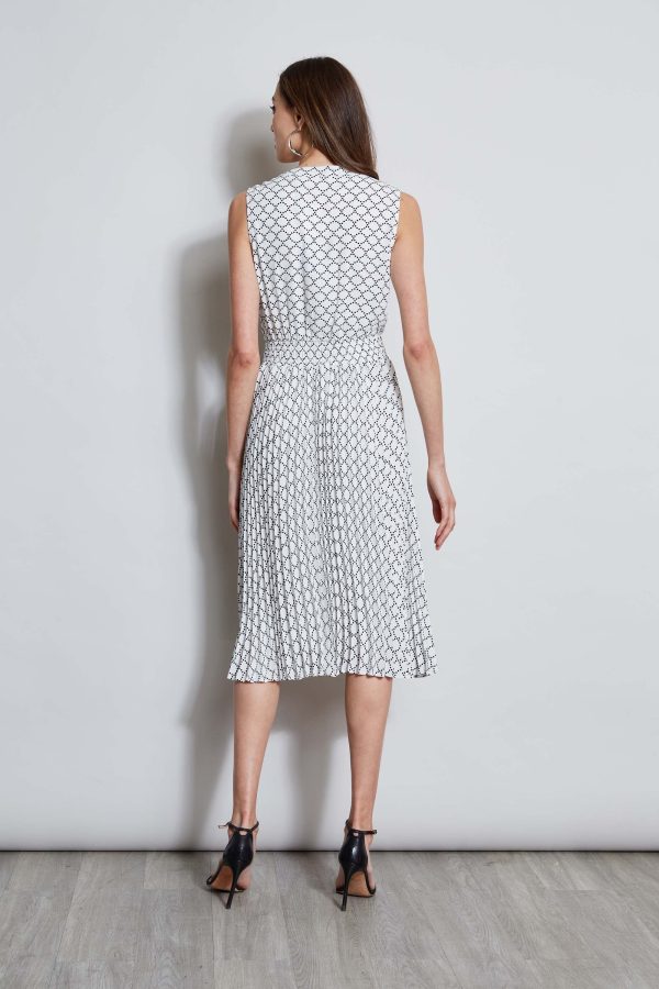 T-Tahari Dotted Mesh Shirt Dress Discount - Image 3